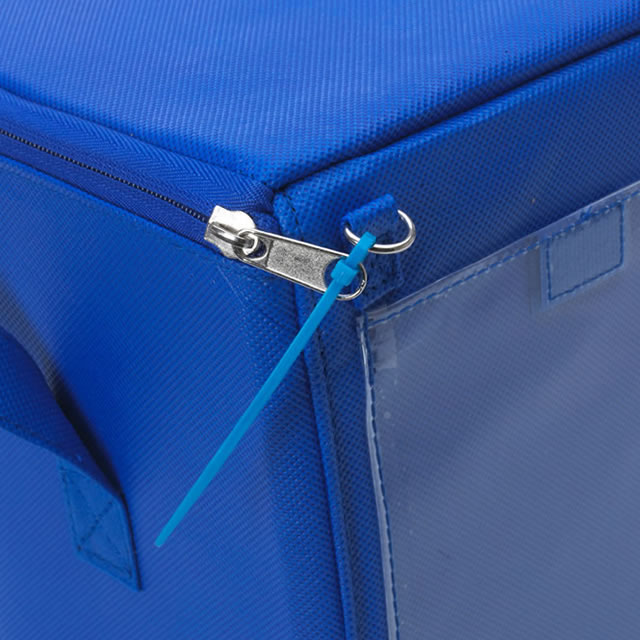 Notbox with cable tie lock closure